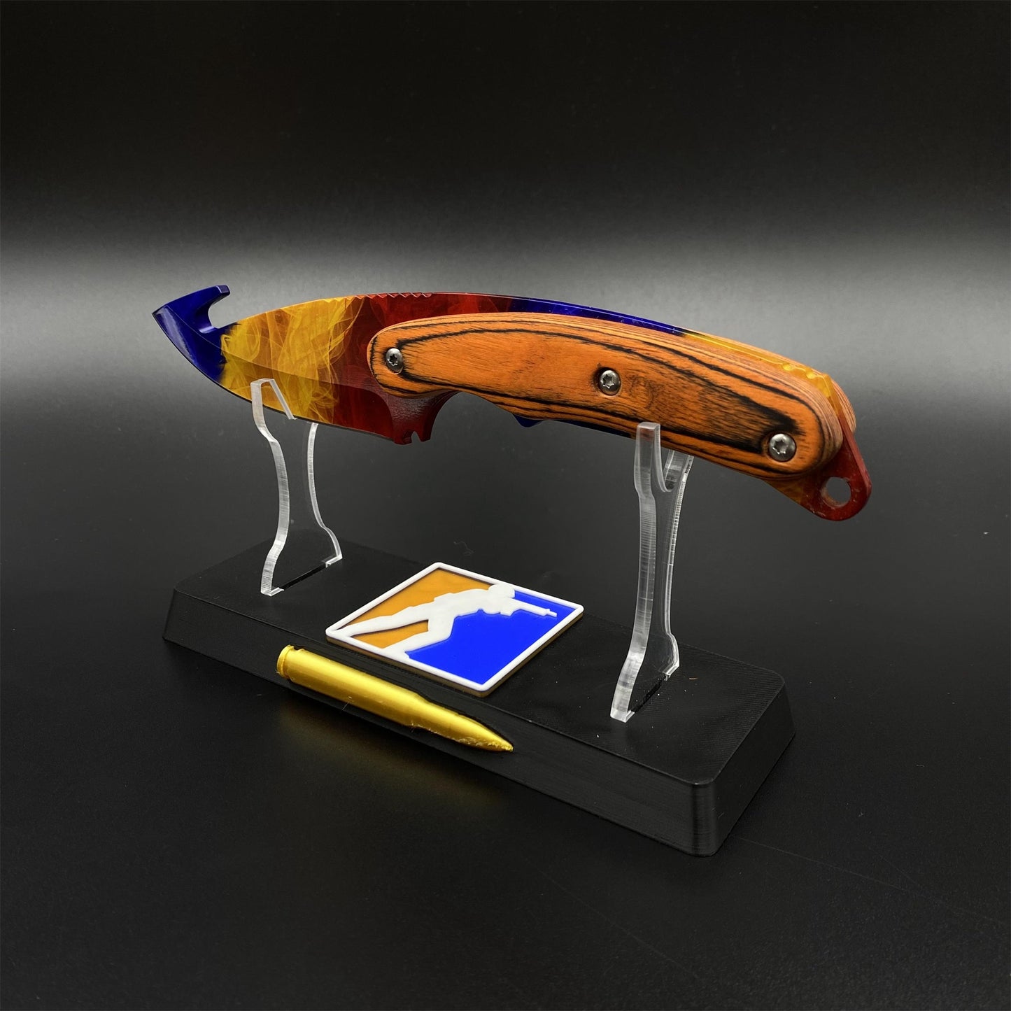 420 Steel CS Marble Fade Skin Gut Knife Outdoor Camping Knife For Collection