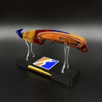 420 Steel CS Marble Fade Skin Gut Knife Outdoor Camping Knife For Collection