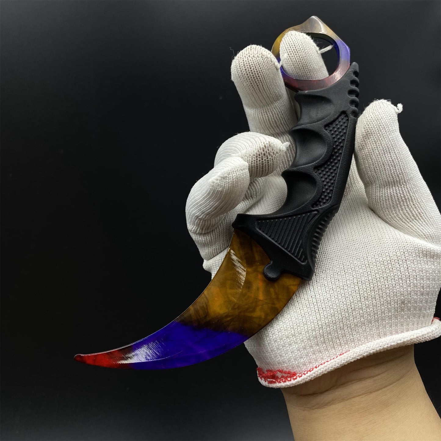 Game Karambit Marble Fade Skin Replica Dull Blade Trainer Knife For Collection