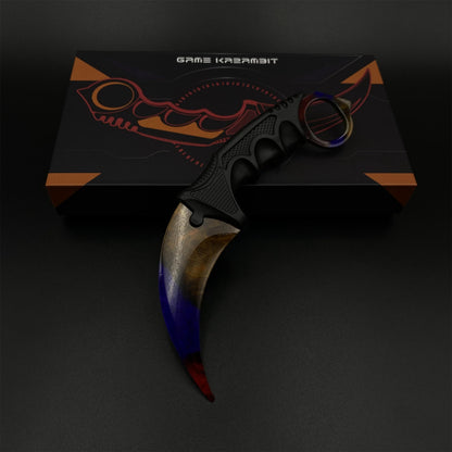 Game Karambit Marble Fade Skin Replica Dull Blade Trainer Knife For Collection