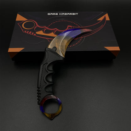 Game Karambit Marble Fade Skin Replica Dull Blade Trainer Knife For Collection
