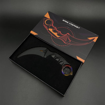 Game Karambit Marble Fade Skin Replica Dull Blade Trainer Knife For Collection