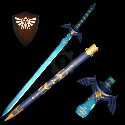 Link Master Sword Blue Blade Metal Replica Cosplay Prop