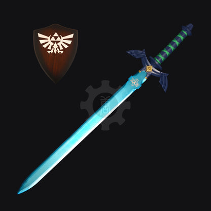 Link Master Sword Blue Blade Metal Replica Cosplay Prop
