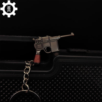 12 In 1 Metal World Famous Pistol Revolver Gun Keychain
