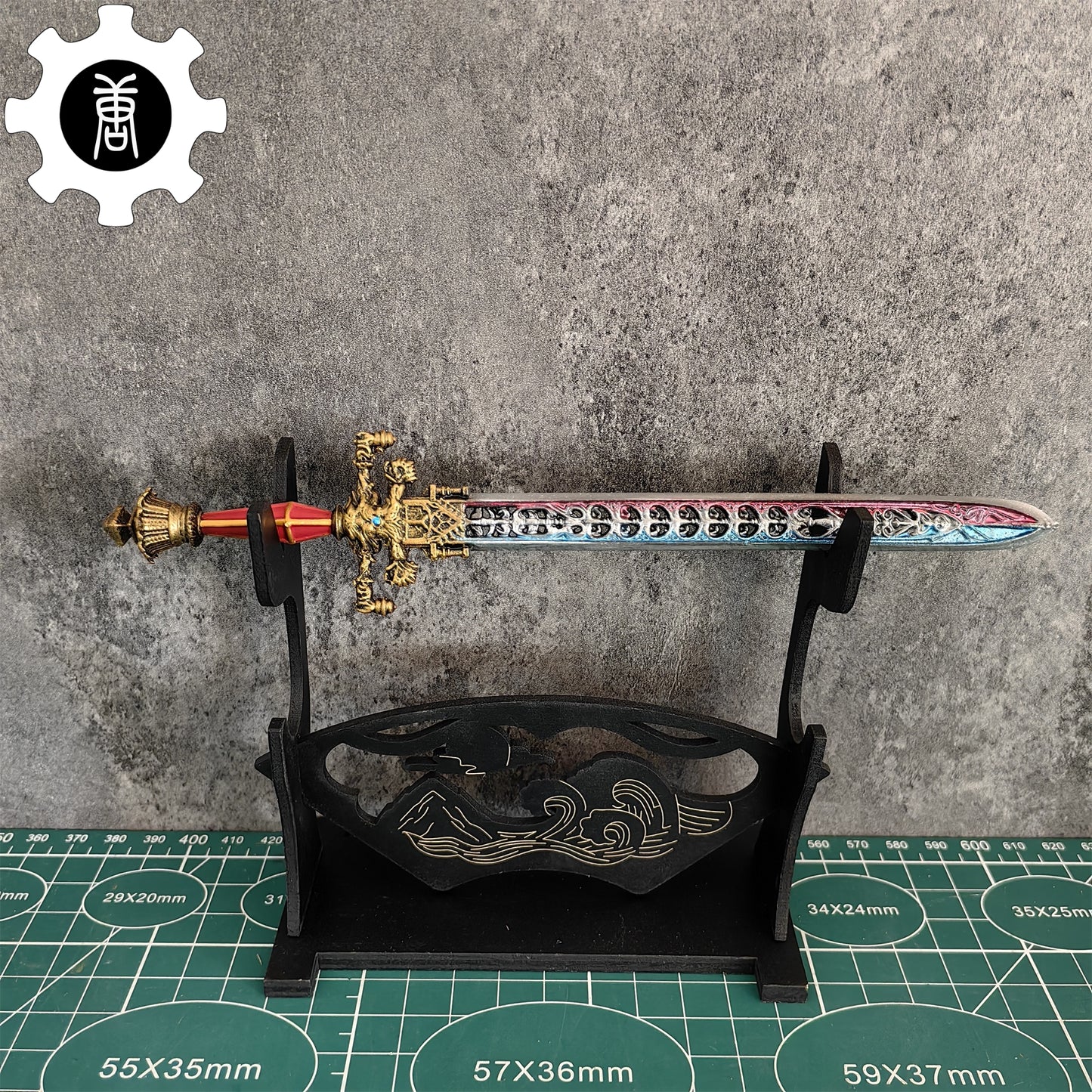 3D Printed 1: 6 Scale Sword Of Night And Flame