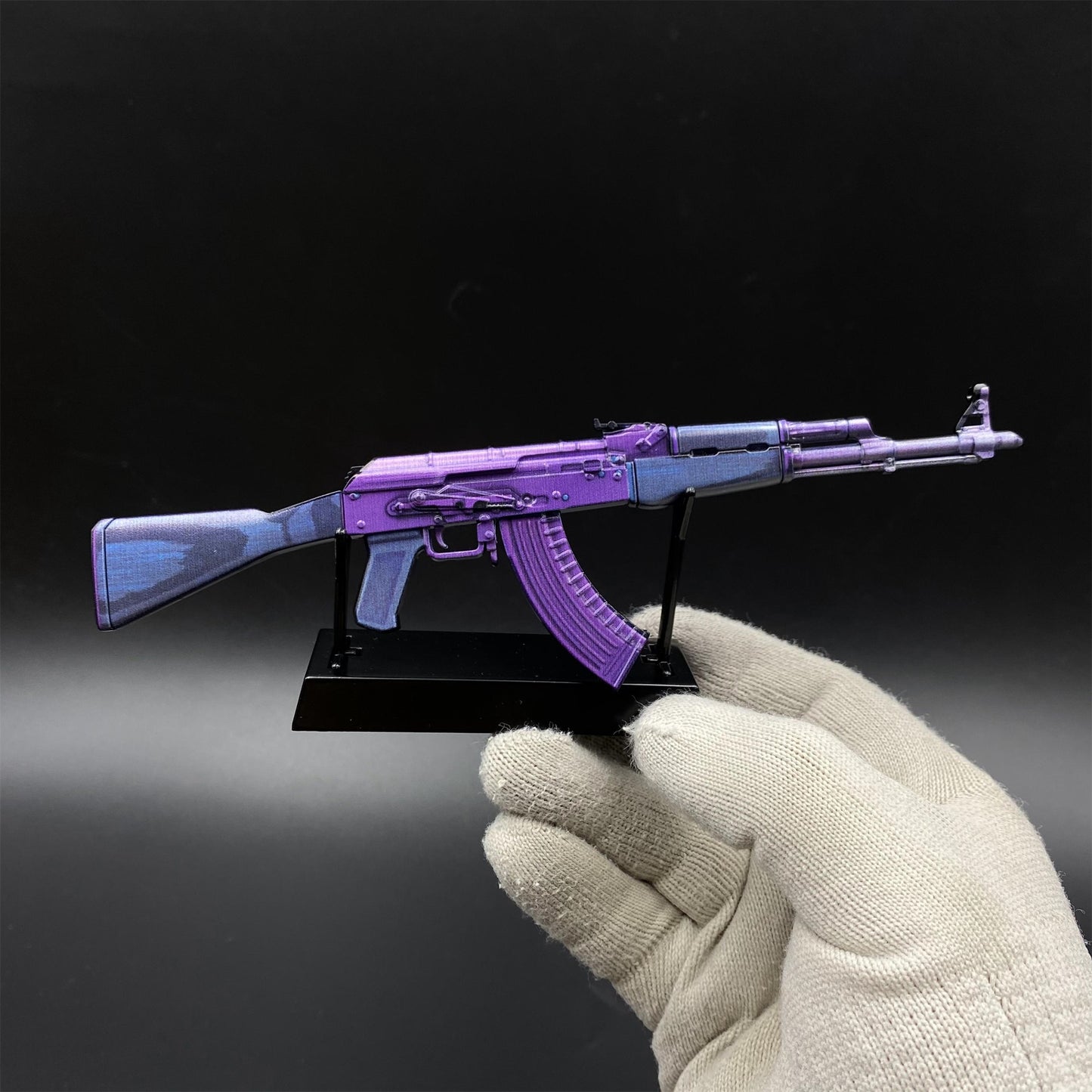 Tiny Gun AK47 Midnight Laminate Metal Miniature For Collection