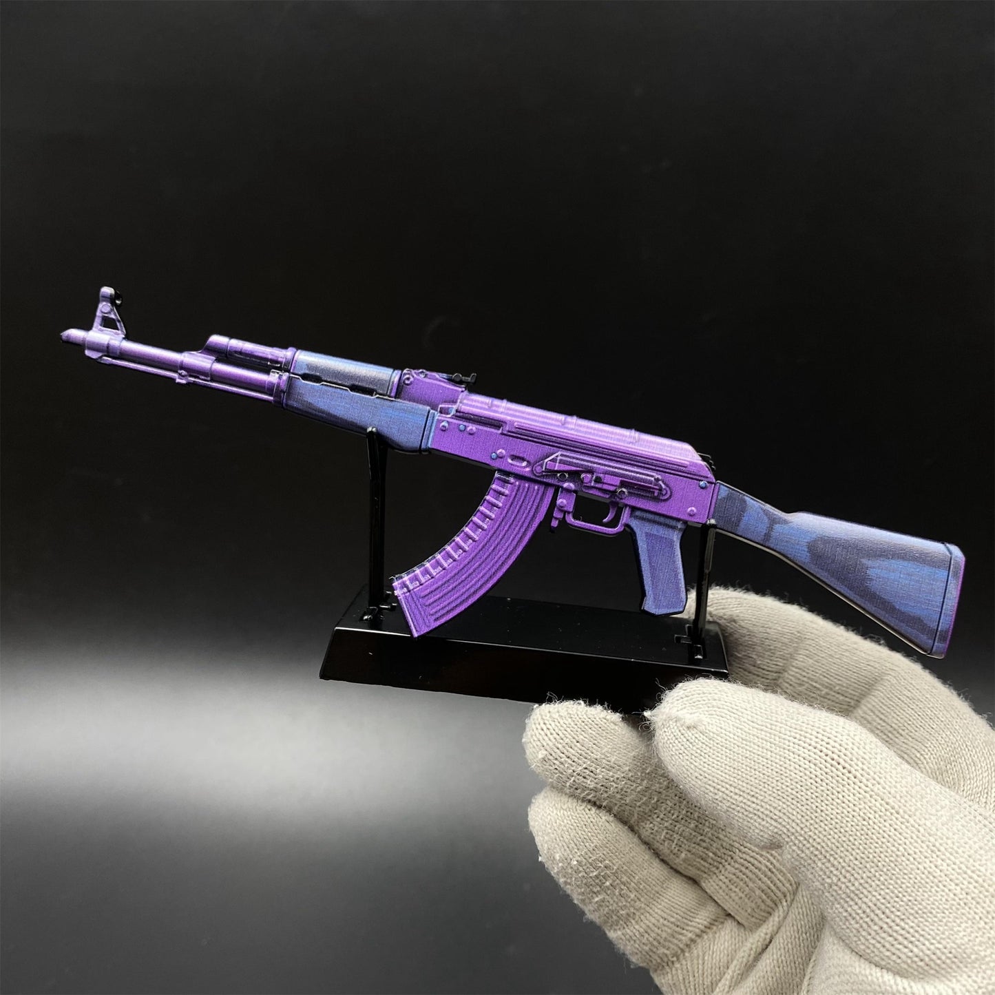 Tiny Gun AK47 Midnight Laminate Metal Miniature For Collection