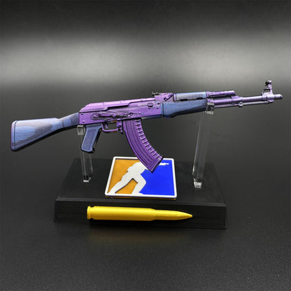 Tiny Gun AK47 Midnight Laminate Metal Miniature For Collection