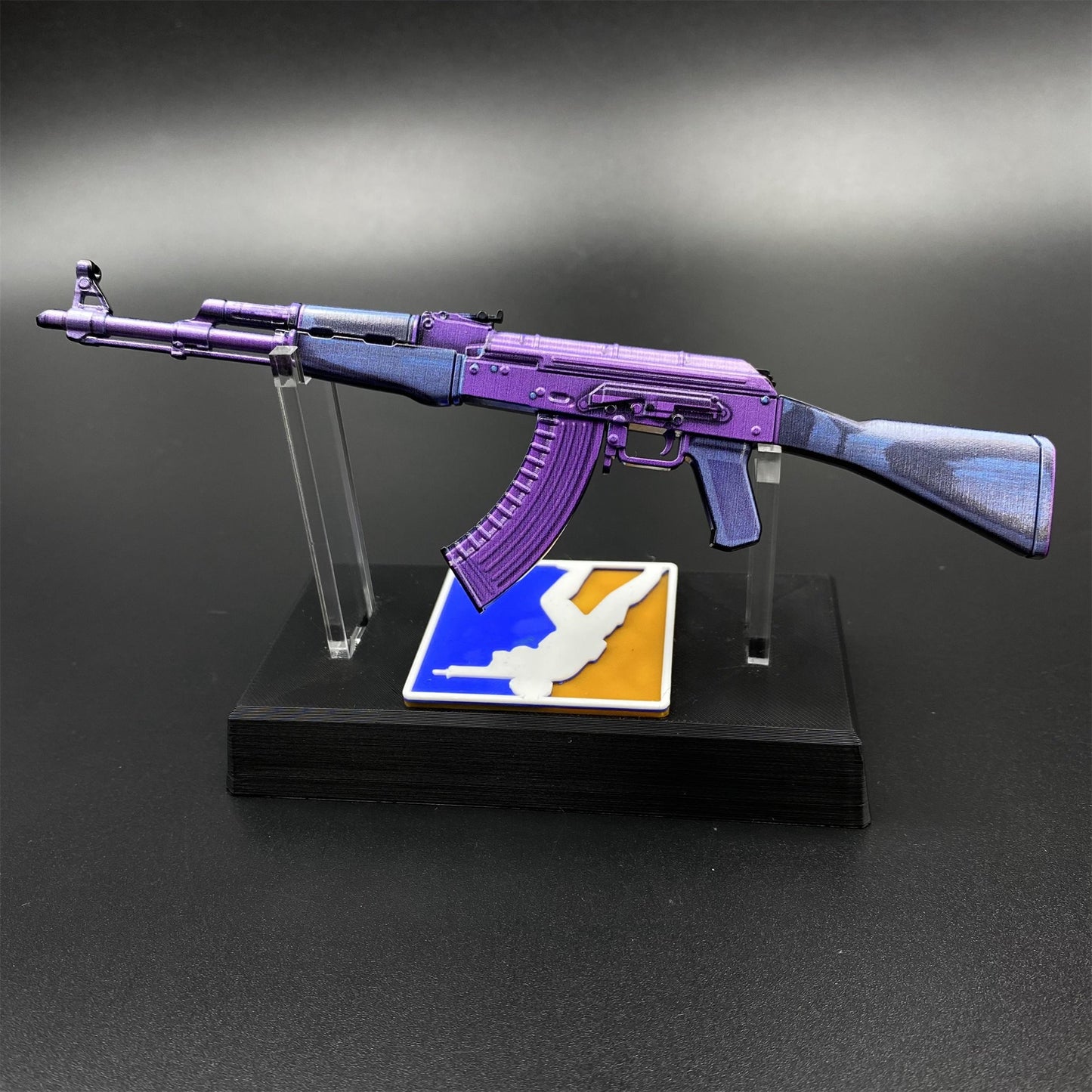 Tiny Gun AK47 Midnight Laminate Metal Miniature For Collection