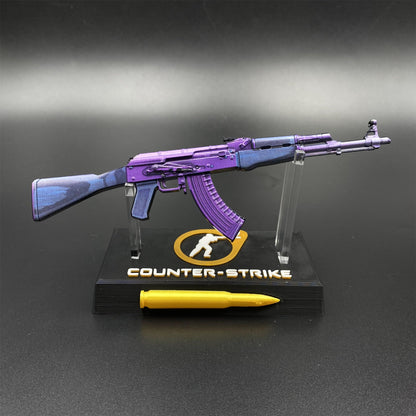 Tiny Gun AK47 Midnight Laminate Metal Miniature For Collection