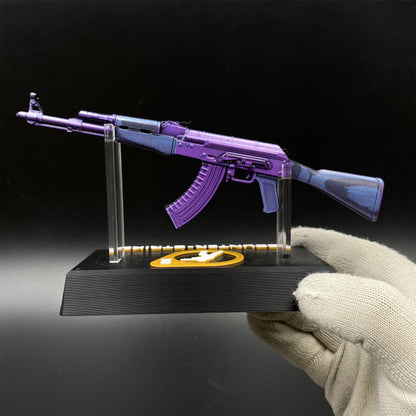 Tiny Gun AK47 Midnight Laminate Metal Miniature For Collection