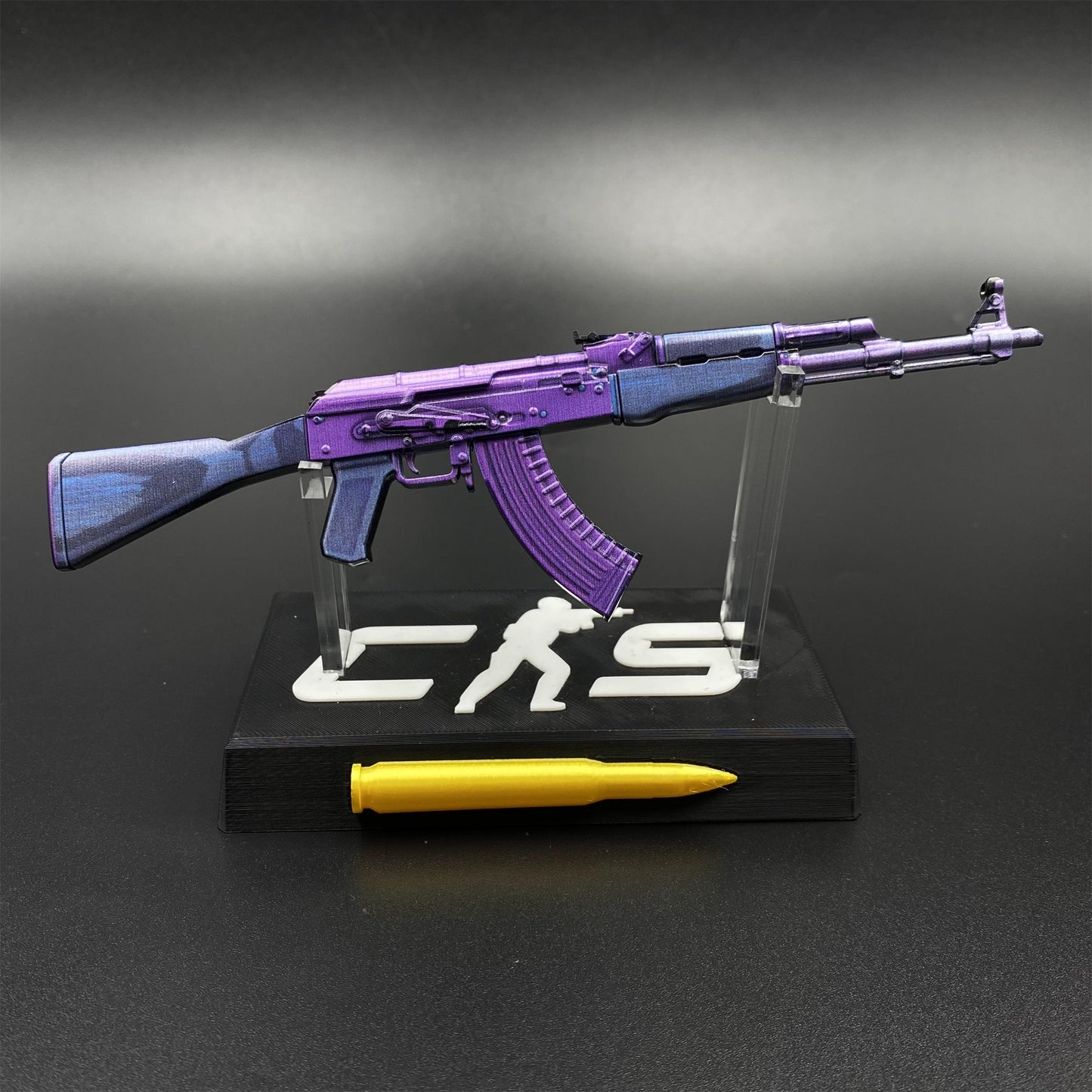 Tiny Gun AK47 Midnight Laminate Metal Miniature For Collection