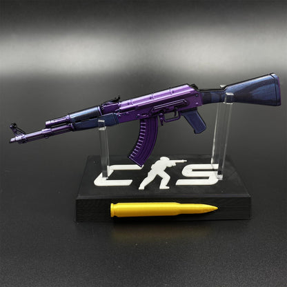 Tiny Gun AK47 Midnight Laminate Metal Miniature For Collection