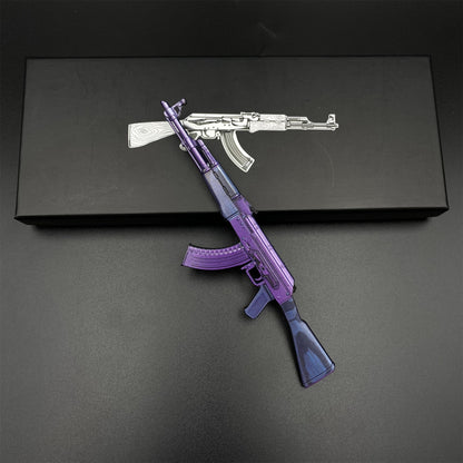 Tiny Gun AK47 Midnight Laminate Metal Miniature For Collection