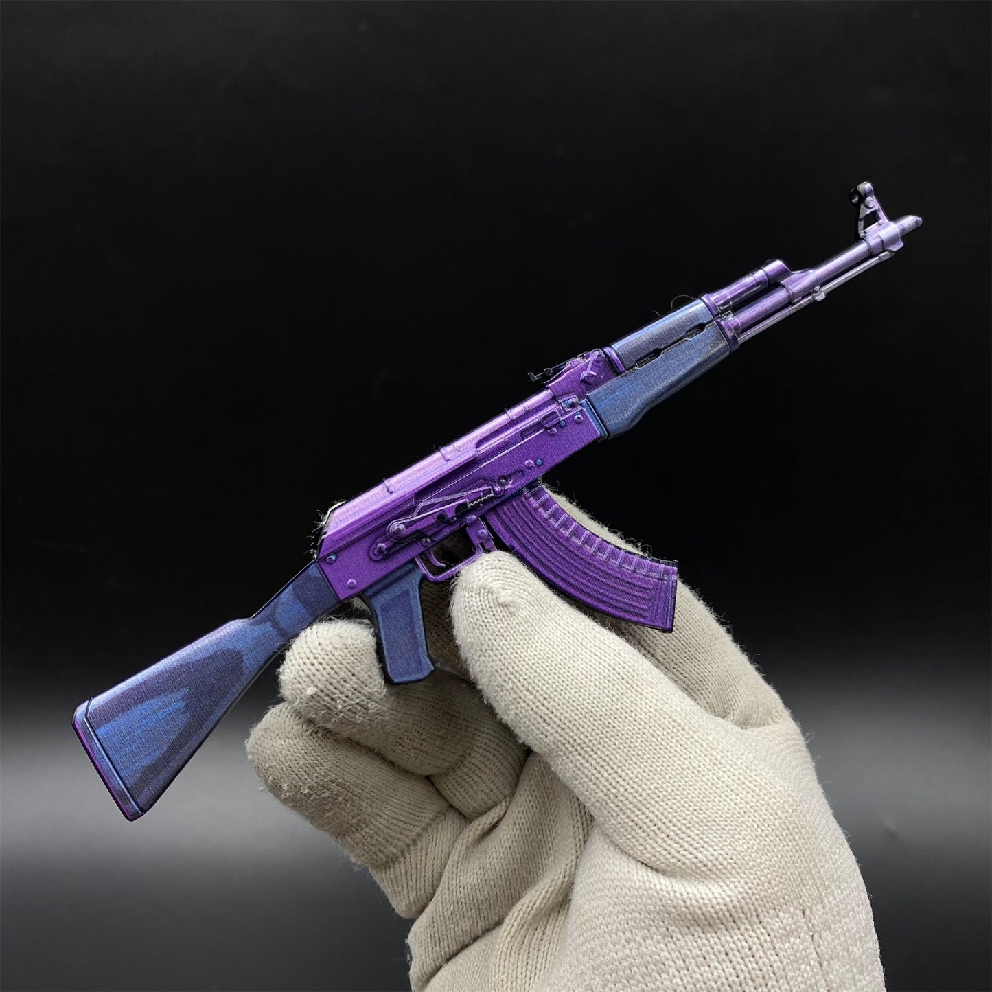 Tiny Gun AK47 Midnight Laminate Metal Miniature For Collection