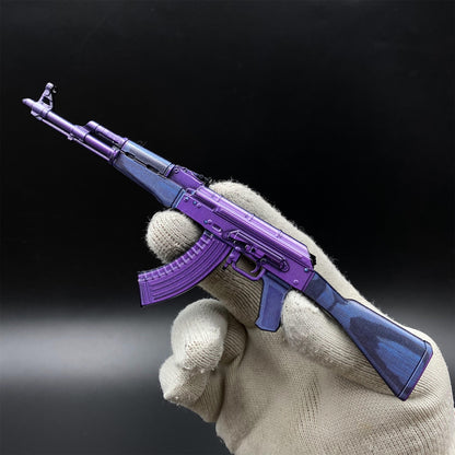 Tiny Gun AK47 Midnight Laminate Metal Miniature For Collection