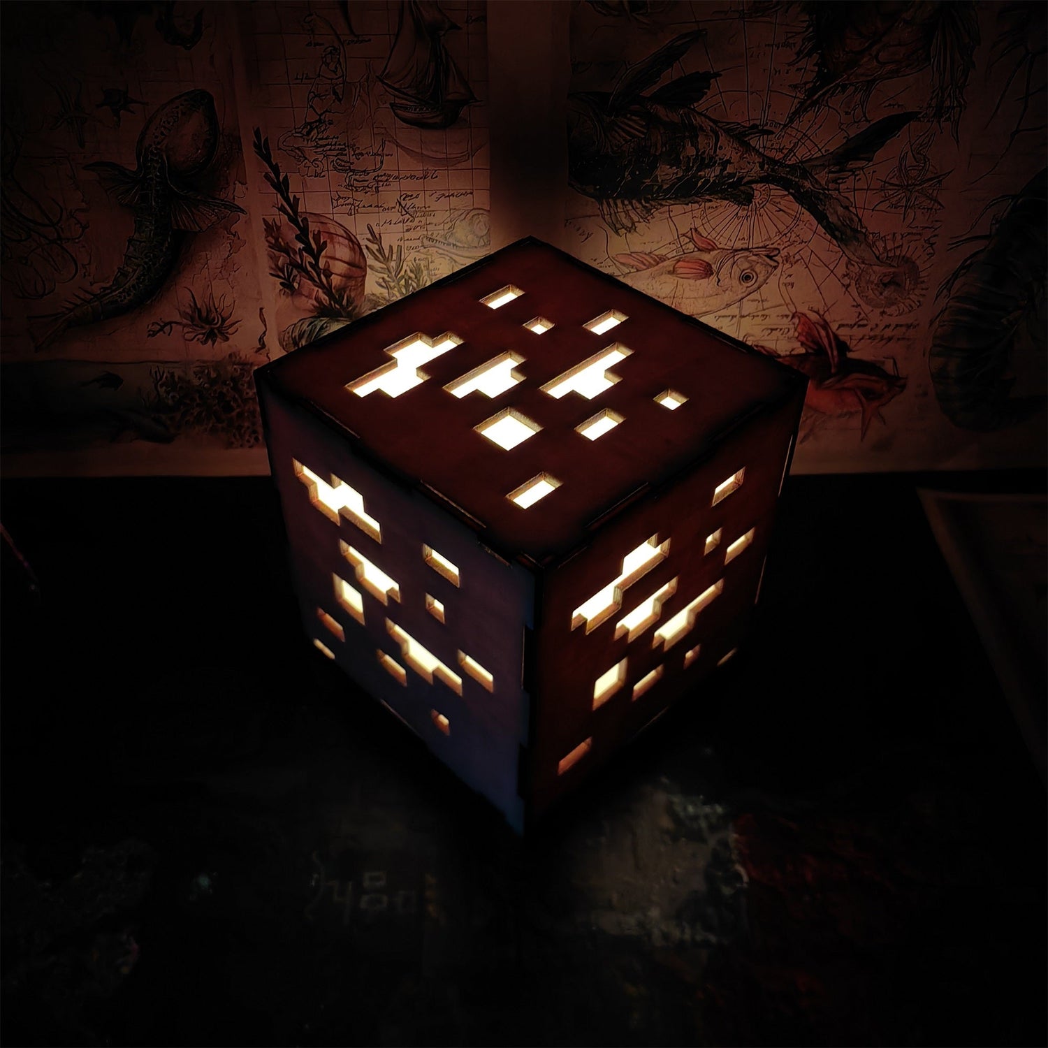 Handmade Minecraft Wooden Lantern Night Light Leones Marvelous Items