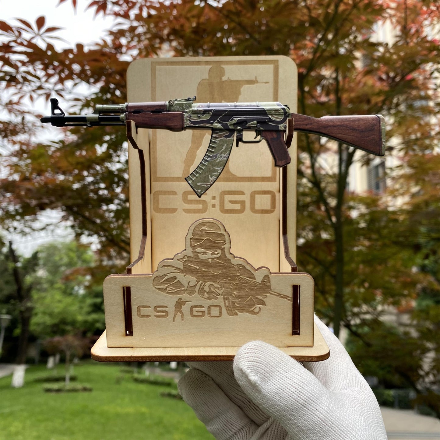 Mini AK-47 Jaguar Metal Model CS2 Game Collectible