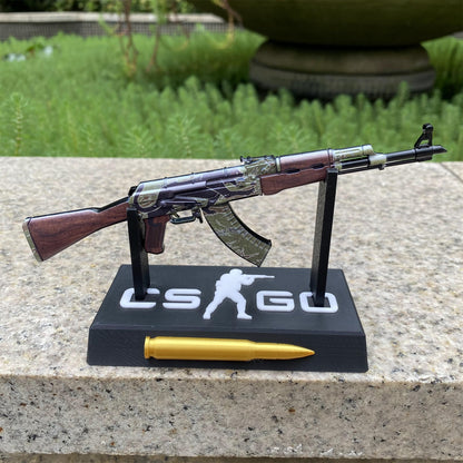 Mini AK-47 Jaguar Metal Model CS2 Game Collectible