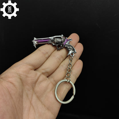 Mini Reaver Sheriff Pistol Gun Metal Keychain