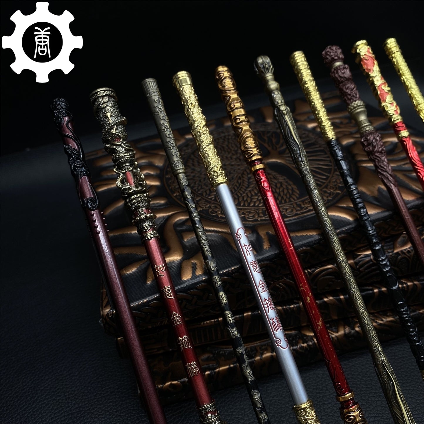 Metal Wukong Bar Monkey King Staff 8.7' Replica 10 In 1 Pack