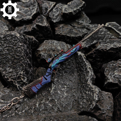 Hot Game Moondash Marshal Gun Keychain Metal Pendant