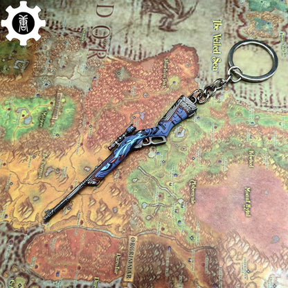 Hot Game Moondash Marshal Gun Keychain Metal Pendant