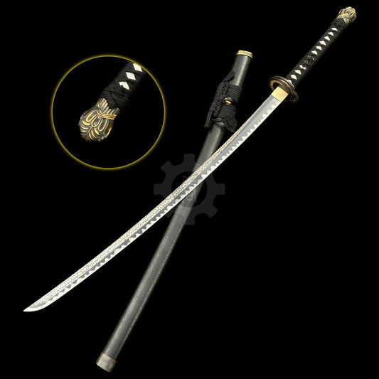 Real-Life Carbon Steel Moonveil Katana Replica