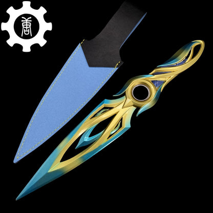 Metal Dull Blade Mystbloom Kunai 11'' Game Prop 3 Colors