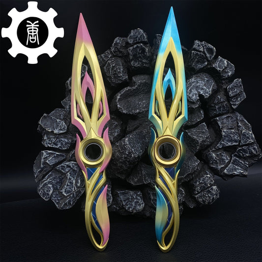 Metal Dull Blade Mystbloom Kunai 11'' Game Prop 2 Colors