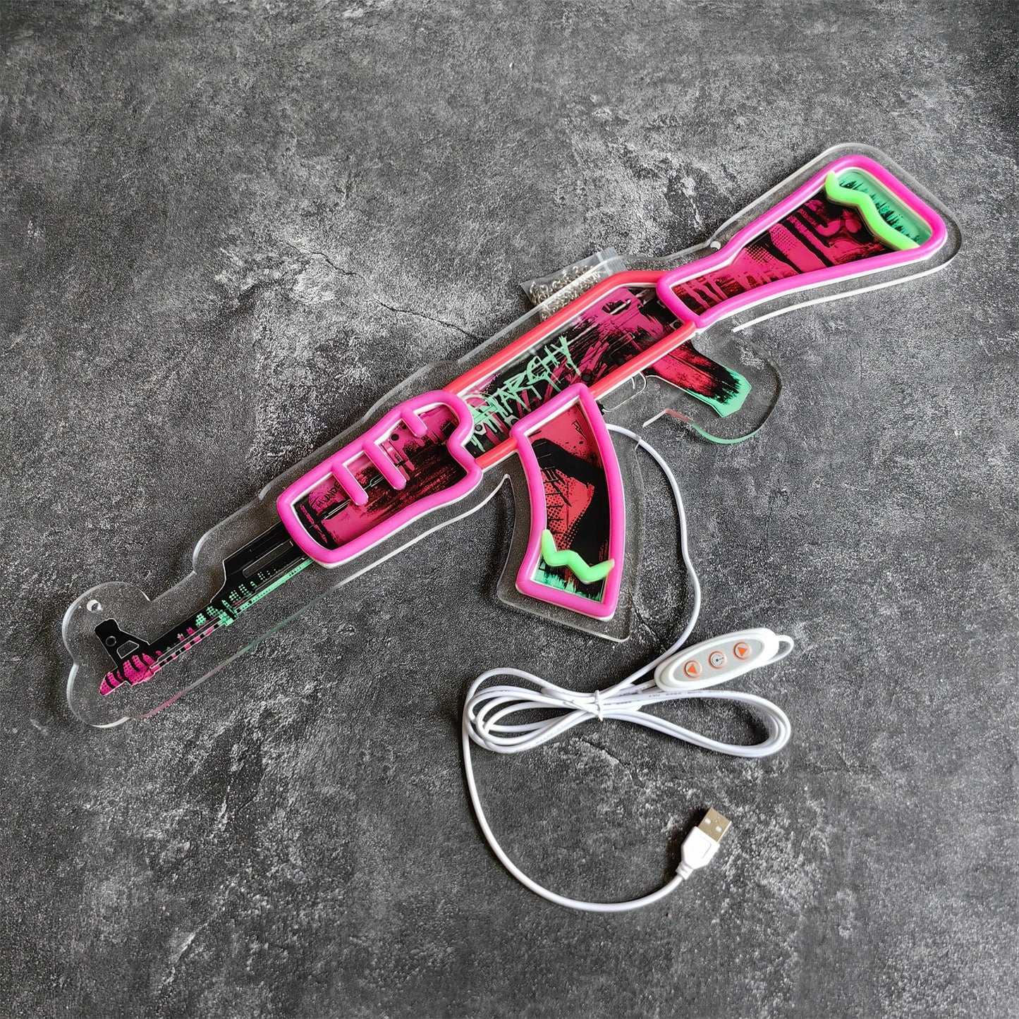 AK47 Neon Revolution 3D Colorful Neon Light Wall Decor
