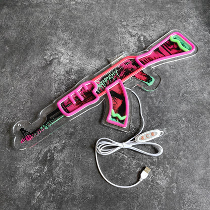 AK47 Neon Revolution 3D Colorful Neon Light Wall Decor