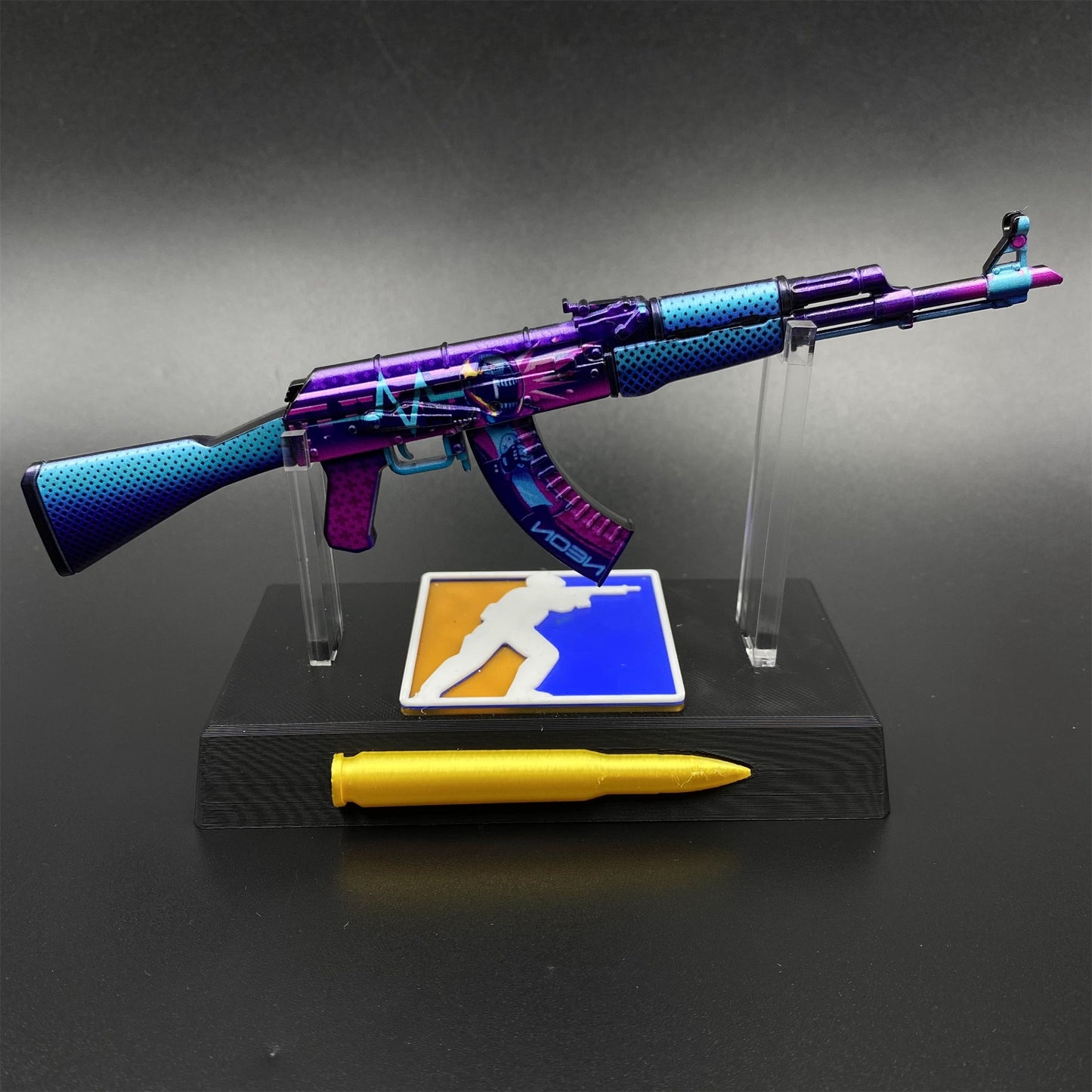 AK47 Neon Rider Metal Miniature Tiny Gun
