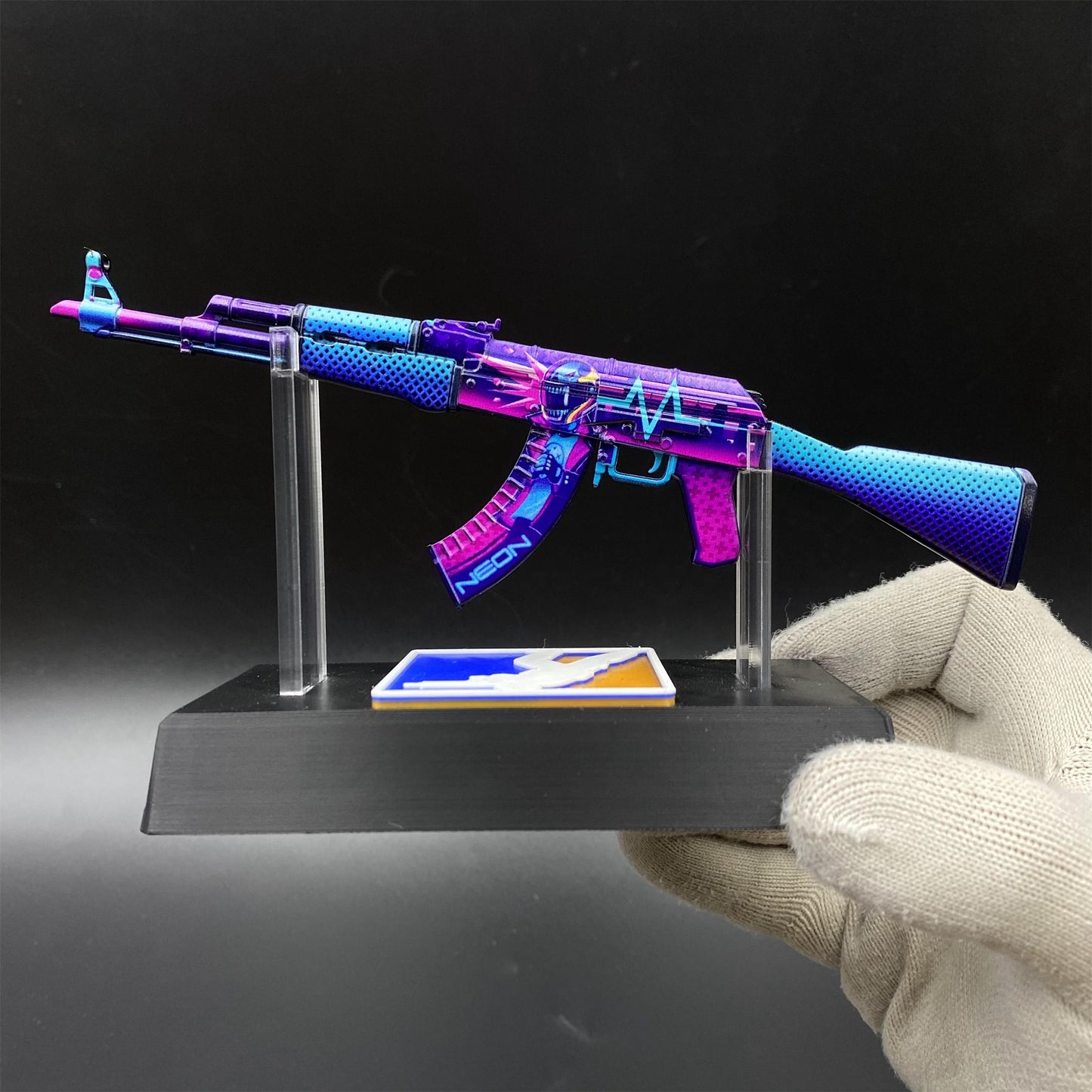AK47 Neon Rider Metal Miniature Tiny Gun