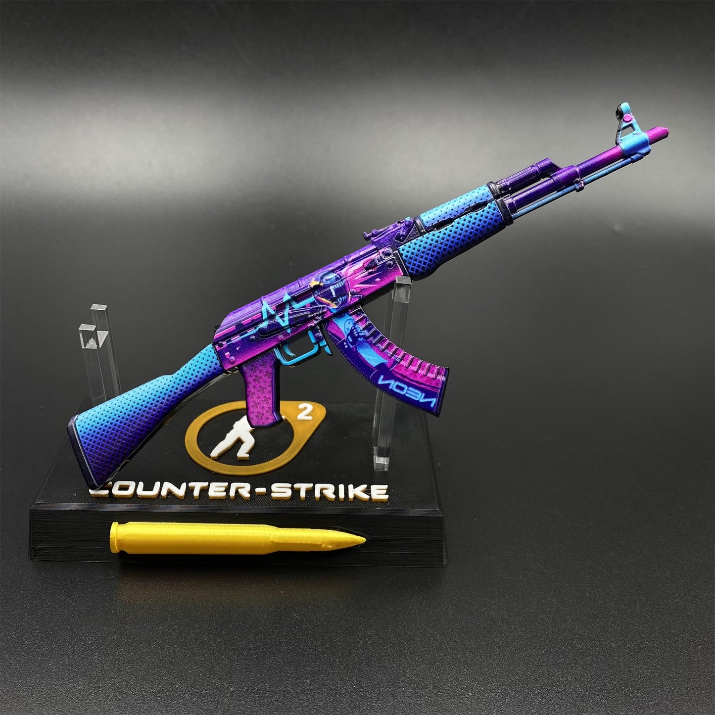 AK47 Neon Rider Metal Miniature Tiny Gun