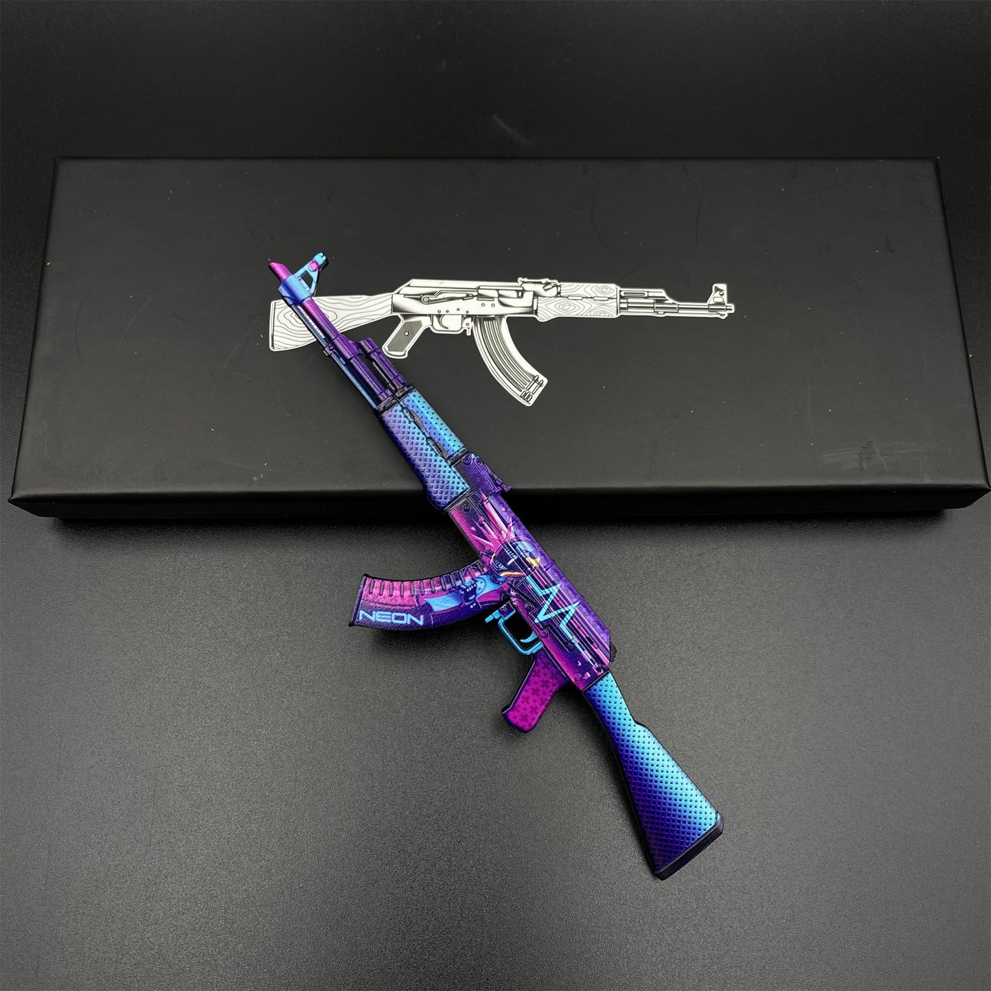 AK47 Neon Rider Metal Miniature Tiny Gun