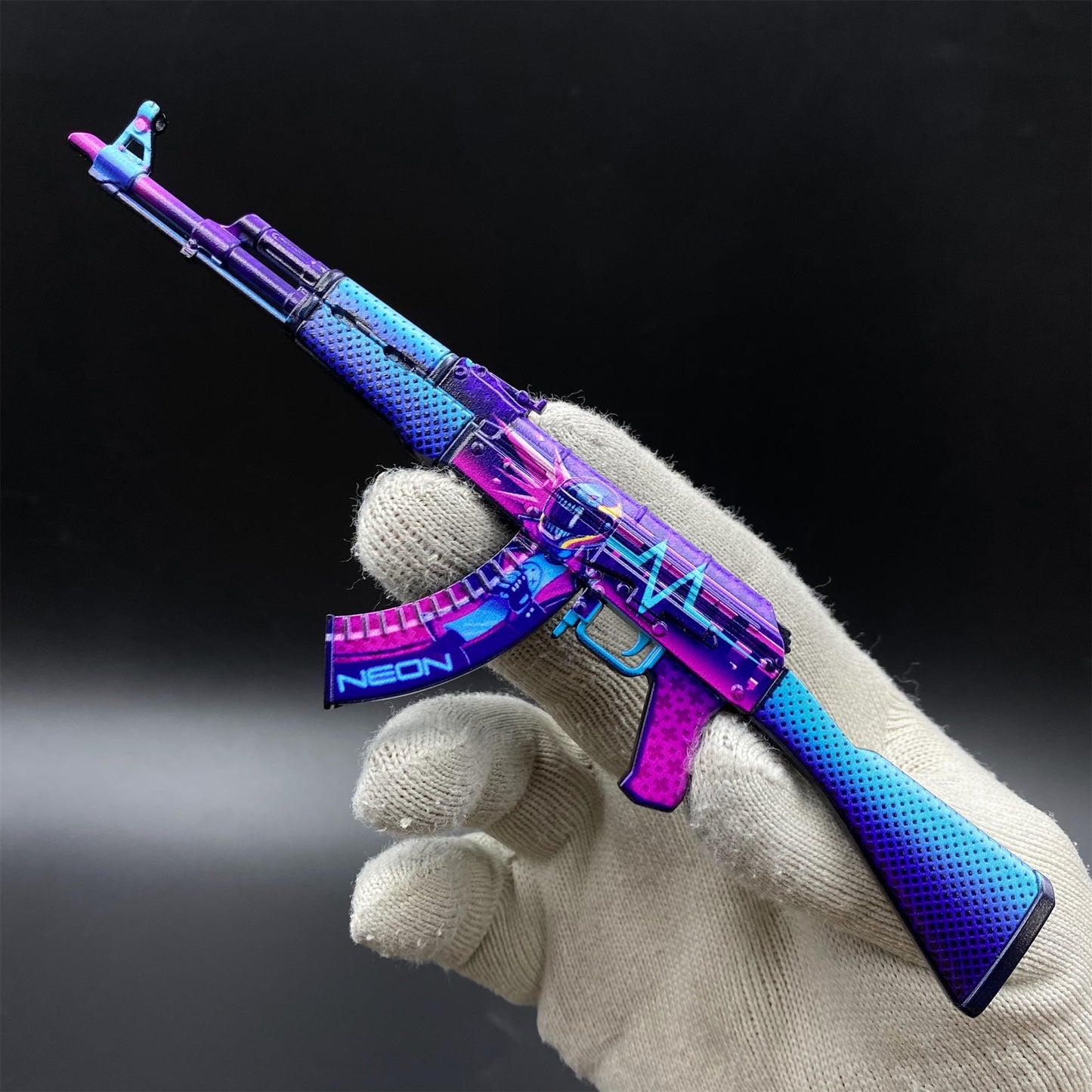 AK47 Neon Rider Metal Miniature Tiny Gun