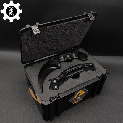 Night Skin Karambit & Balisong Black Weapon Case Blunt Blade Props