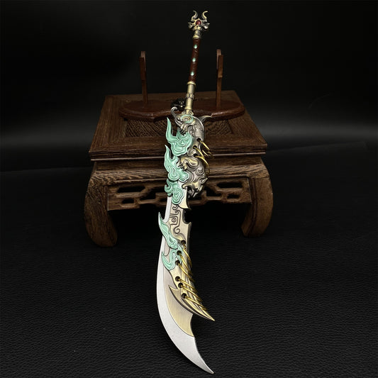 Cold Weapon Zhu Yin Nine-ring Broadsword Metal Replica