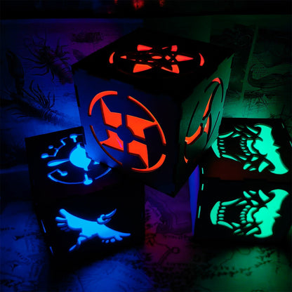 Ninja Eye Inspired Wooden Lantern Desk Decor