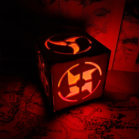 Ninja Eye Inspired Wooden Lantern Desk Decor
