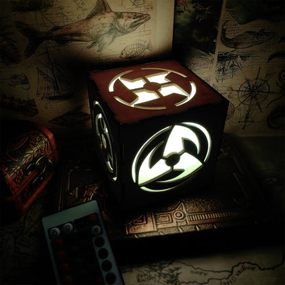 Ninja Eye Inspired Wooden Lantern Desk Decor