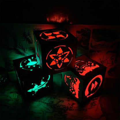 Ninja Eye Inspired Wooden Lantern Desk Decor