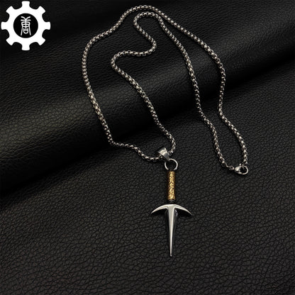 Ninja God Flying Kunai Tiny Metal Necklace
