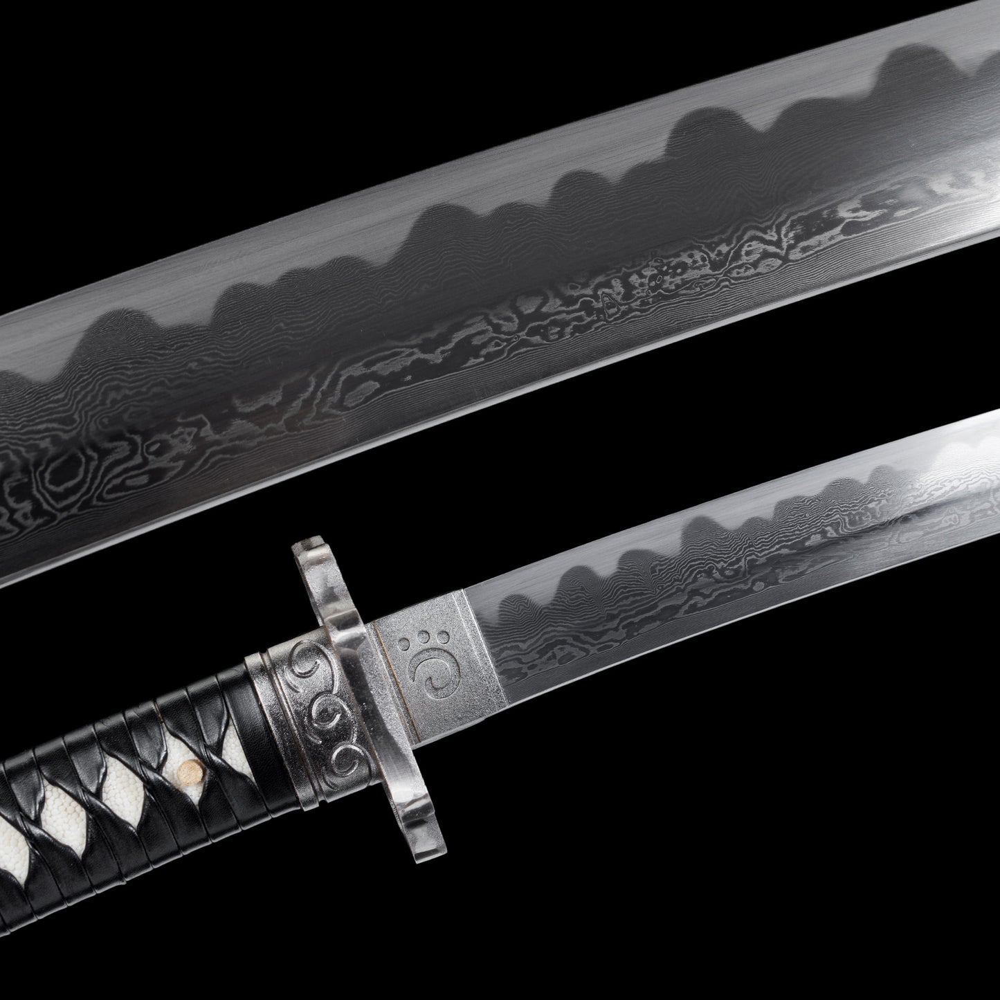 Damascus Steel Gaiden Katana Ninja Blade of the Archfiend Jashinken Sword For Collection