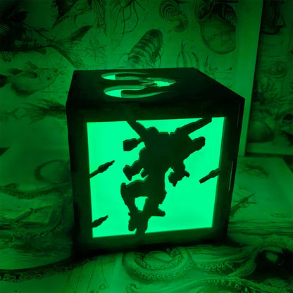 Octane Valkyrie Wood Cube Light Desk Decor