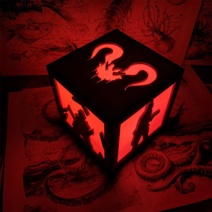 Octane Valkyrie Wood Cube Light Desk Decor