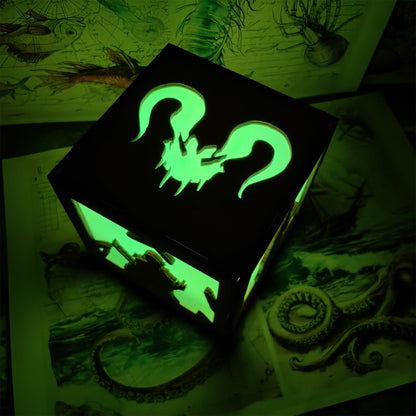 Octane Valkyrie Wood Cube Light Desk Decor