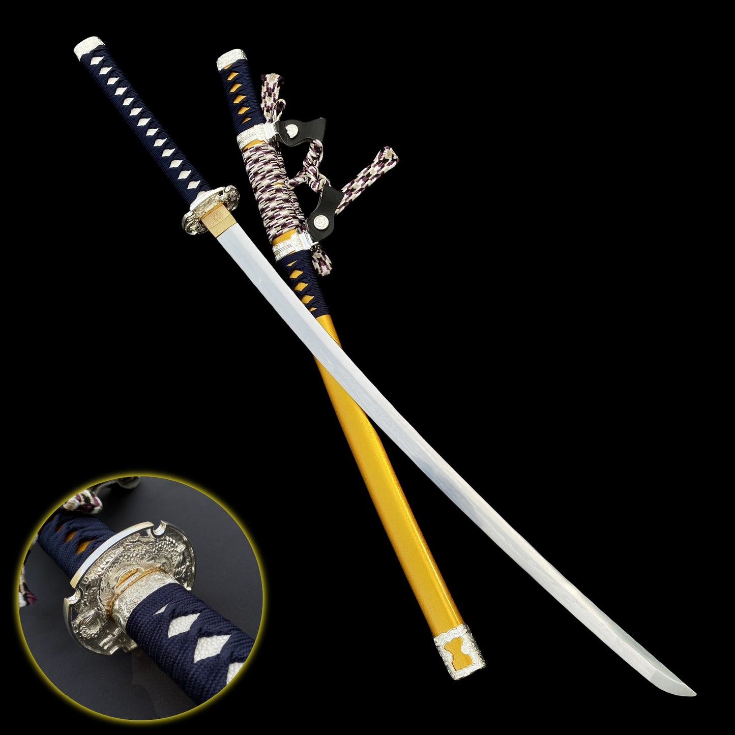 Portable Traditional Japanese Katana With Sageo